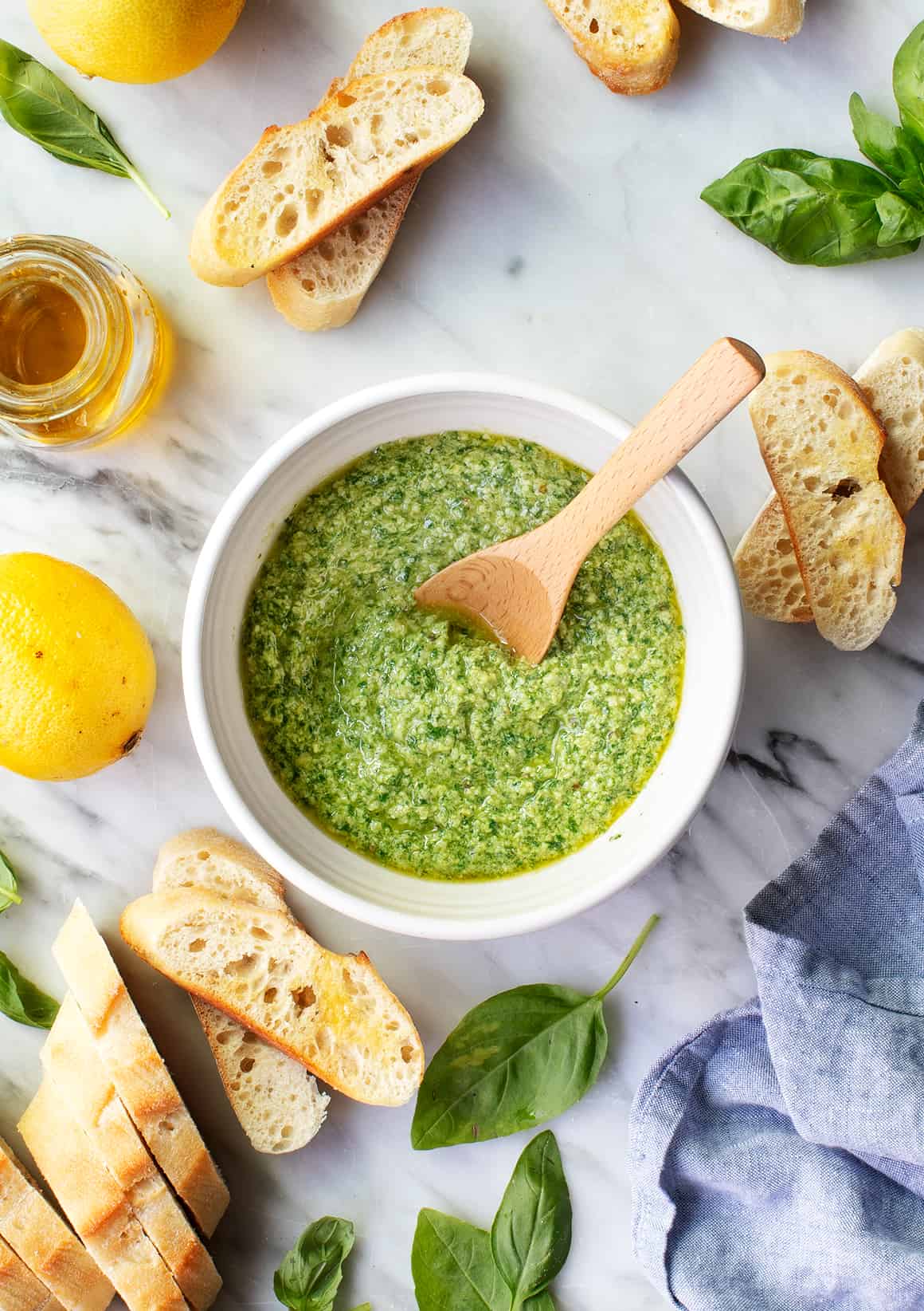 Basil Pesto in a bowl